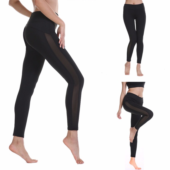 Sexy Mesh Push Up Yoga Pant Sport Leggings Trouser - Picture 1 of 8